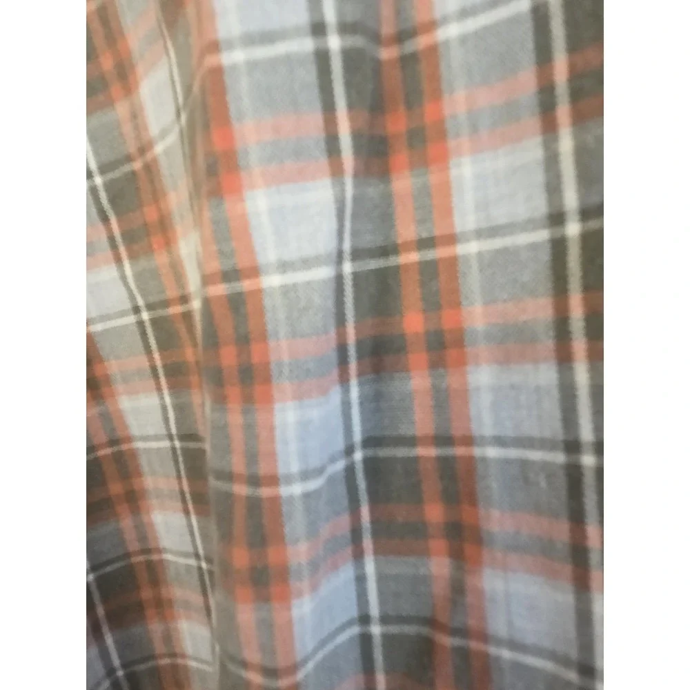 Abercrombie Y2k Men's L Shirt Long Sleeve Orange Brown Multi Check Retro Preppy‎